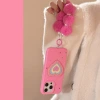 Ins-style colorful heart-shaped bracelet, iPhone 17 phone case, iPhone 15 Pro max, suitable for 13 towel embroidery, 14 soft Specification image
